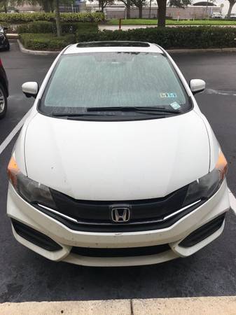 2015 Honda Civic coupe EX white for sale in Altamonte Springs, FL – photo 2