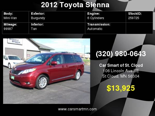 2012 Toyota Sienna 5dr 7-Pass Van V6 XLE AAS FWD for sale in ST Cloud, MN – photo 24