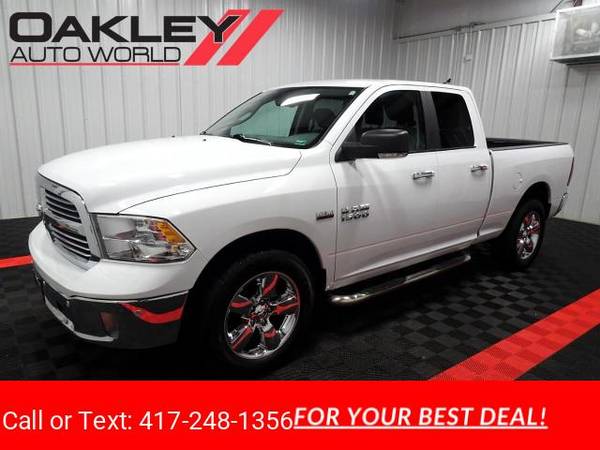 2018 RAM 1500 Big Horn 4WD Quad Cab pickup White - cars & trucks -... for sale in Branson West, MO