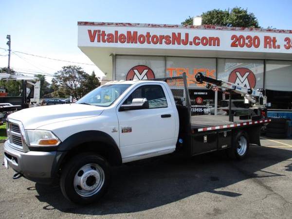 2011 RAM 5500 12 FLAT BED** CRANE TRUCK ** DIESEL 4X4 - cars &... for sale in South Amboy, CT – photo 3