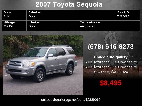 2007 Toyota Sequoia SR5 4dr SUV 4WD Financing Available! for sale in Suwanee, GA – photo 24