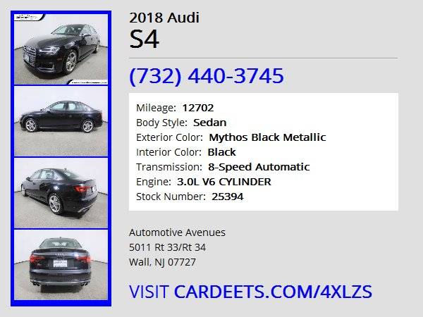 2018 Audi S4, Mythos Black Metallic - - by dealer for sale in Wall, NJ – photo 22