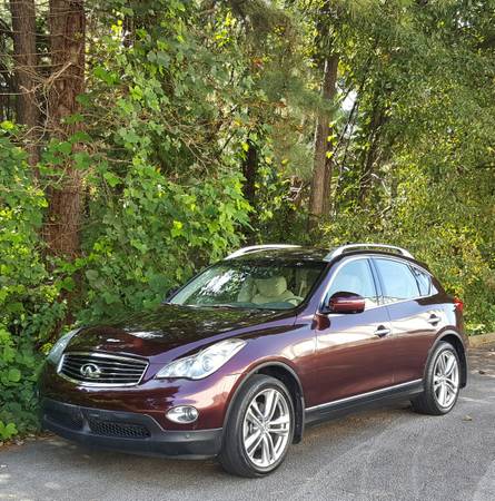 Dark Red 2011 Infiniti EX35 // 114K // AWD // Backup Camera - cars &... for sale in Raleigh, NC – photo 2