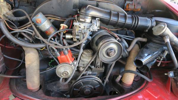 1970 VOLKSWAGEN KARMANN GHIA CONVERTIBLE RARE AUTO 1600! NEW TOP! for sale in Lucerne Valley, CA – photo 18