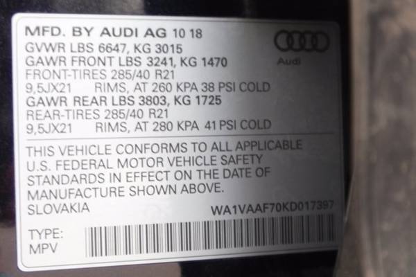 2019 Audi Q7 Prestige - - by dealer - vehicle for sale in Glenwood Springs, CO – photo 22