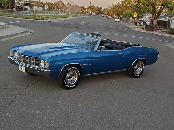 1971 convertible chevelle 350 motor, power top - - by for sale in Rio Linda, OR – photo 3