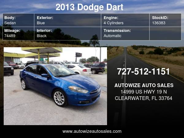 2013 Dodge Dart Limited Turbo - - by dealer - vehicle for sale in Clearwater, FL – photo 8