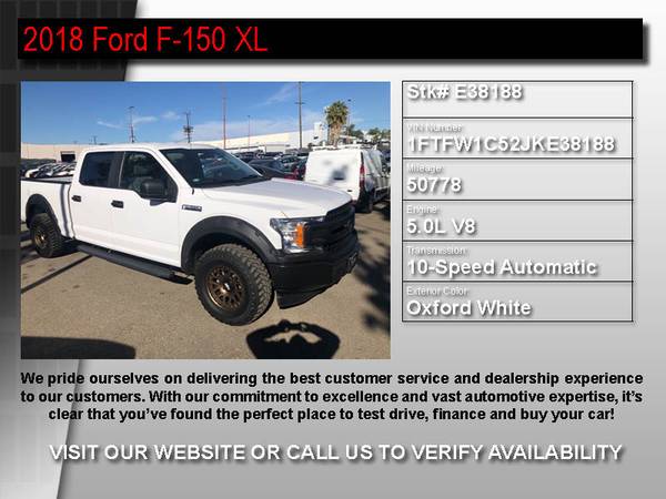 _E38188- 2018 Ford F-150 XL Hundreds of Vehicles to Choose! 18 f150... for sale in Van Nuys, CA – photo 2