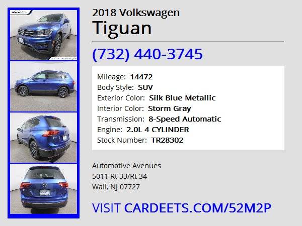2018 Volkswagen Tiguan, Silk Blue Metallic - - by for sale in Wall, NJ – photo 22