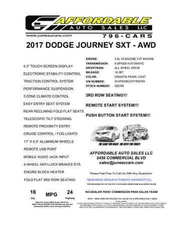 2017 DODGE JOURNEY SXT AWD - WITH JUST 16k MILES! for sale in Juneau, AK – photo 10