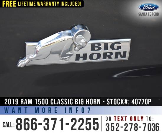 2019 RAM 1500 CLASSIC BIG HORN *** Cruise Control, Bedliner *** -... for sale in Alachua, FL – photo 19