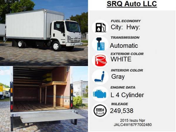 2015 Isuzu NPR Hd 16 Box Truck w/Liftgate Whi for sale in Bradenton, FL – photo 11