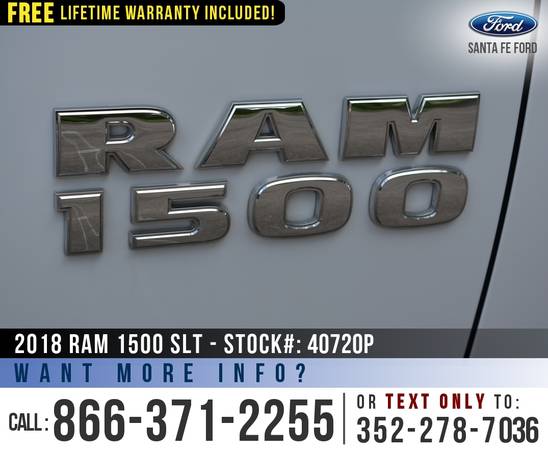 ‘18 Ram 1500 SLT 4WD *** Cruise Control, Camera, Bluetooth *** -... for sale in Alachua, FL – photo 9