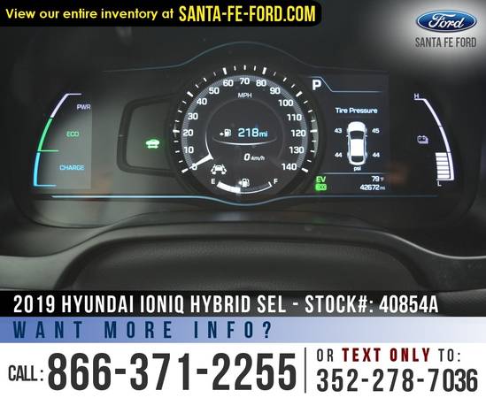2019 Hyundai Ioniq Hybrid SEL Camera - Cruise - Push To for sale in Alachua, FL – photo 17