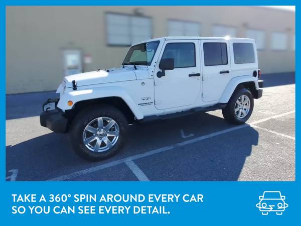 2017 Jeep Wrangler Unlimited Sahara Sport Utility 4D suv White for sale in Naples, FL – photo 3