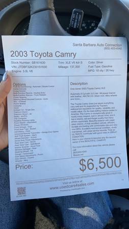 Toyota Camry for sale in Santa Barbara, CA – photo 6