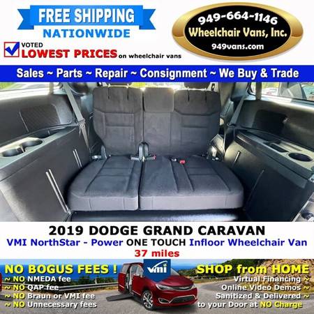 2019 Dodge Grand Caravan SE Plus Wheelchair Van VMI Northstar - Pow for sale in LAGUNA HILLS, AZ – photo 12