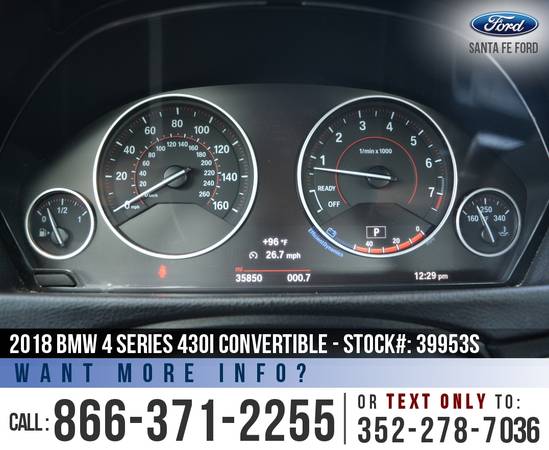 *** 2018 BMW 4 Series 430i *** Bluetooth - Leather Seats - SiriusXM for sale in Alachua, FL – photo 16