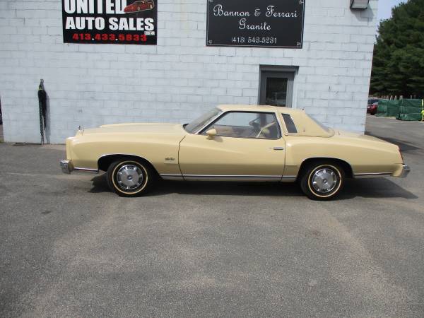 1977 CHEVROLET MONTE CARLO LOW MILES ONLY 42K ONE OWNER - cars &... for sale in Springfield, MA