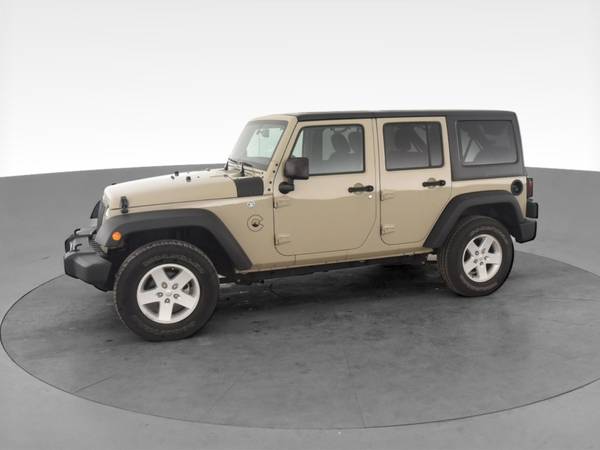 2017 Jeep Wrangler Unlimited Sport S Sport Utility 4D suv Beige - -... for sale in Cleveland, OK – photo 4