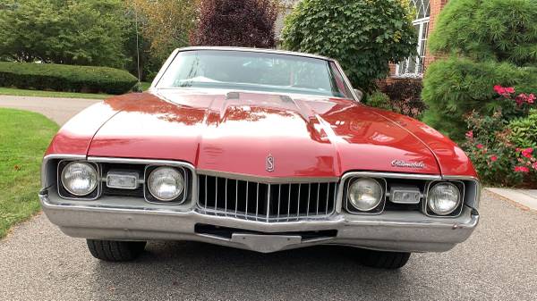 1968 OLDSMOBILE CUTLASS S, CONVERTIBLE, AUTOMATIC, RED / WHITE, VIDEO for sale in Belmont, MA – photo 3
