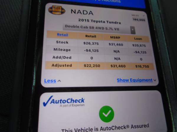 2011 Toyota Tundra 4x4 CREW-MAX 145k 2015 Tundra Double-Cab 4x4 for sale in Hickory, TN – photo 23