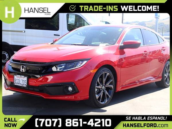 2020 Honda Civic Sport FOR ONLY 469/mo! - - by dealer for sale in Santa Rosa, CA – photo 8