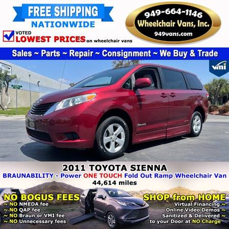 2011 Toyota Sienna LE Wheelchair Van BraunAbility - Power Fold Out for sale in LAGUNA HILLS, NV – photo 8