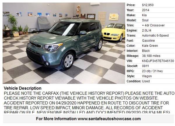 ★2014 Kia Soul + 4dr Crossover 38188 Miles★ - cars & trucks - by... for sale in Santa Fe, NM – photo 2
