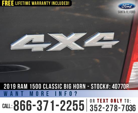 2019 RAM 1500 CLASSIC BIG HORN *** Cruise Control, Bedliner *** -... for sale in Alachua, FL – photo 21