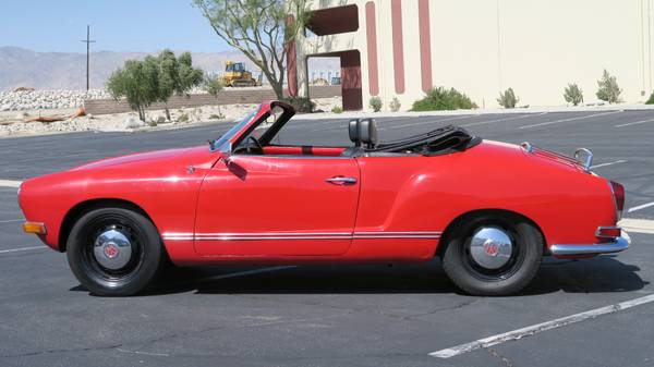 1970 VOLKSWAGEN KARMANN GHIA CONVERTIBLE RARE AUTO 1600! NEW TOP! for sale in Lucerne Valley, CA – photo 3