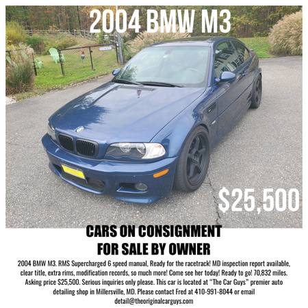 2004 BMW M3 - cars & trucks - by owner - vehicle automotive sale for sale in Millersville, MD 21108, MD – photo 14