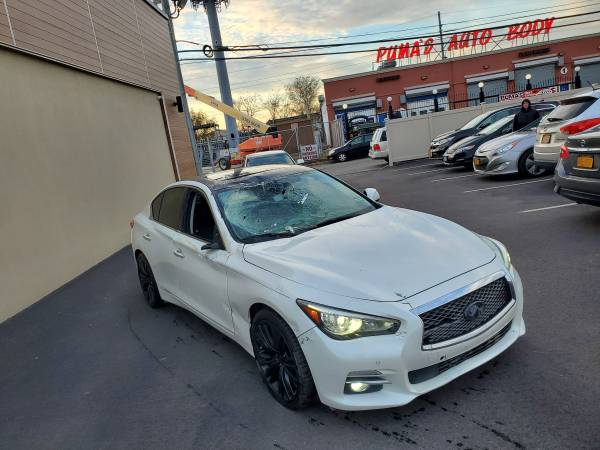 2017 infiniti q50 twin turbo storm damage - cars & trucks - by owner... for sale in Whitestone, NY – photo 3
