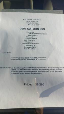 2007 Saturn ion for sale in Bryan, TX – photo 6