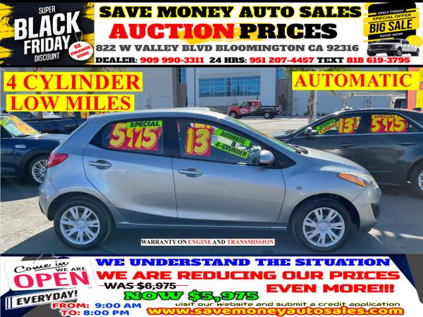 2013 MAZDA 2>4 CYLINDER>LOW MILES>CALL 24HR - cars & trucks - by... for sale in BLOOMINGTON, CA
