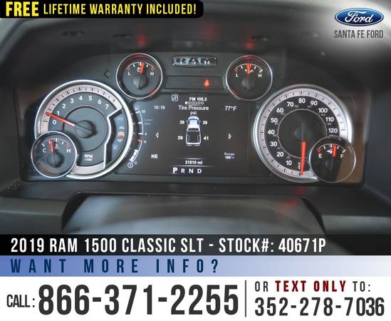 2019 RAM 1500 CLASSIC SLT *** Touchscreen, Homelink, Bluetooth *** -... for sale in Alachua, FL – photo 14