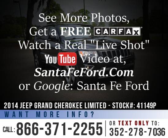 14 Jeep Grand Cherokee Limited Cruise, Leather, Backup Camera for sale in Alachua, FL – photo 7