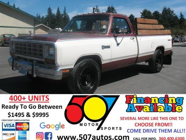 1984 Dodge Pickup D-100 Sweptline - cars & trucks - by dealer -... for sale in Roy, WA – photo 2