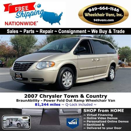 2007 Chrysler Town & Country Touring Wheelchair Van BraunAbility - -... for sale in Laguna Hills, CA – photo 5
