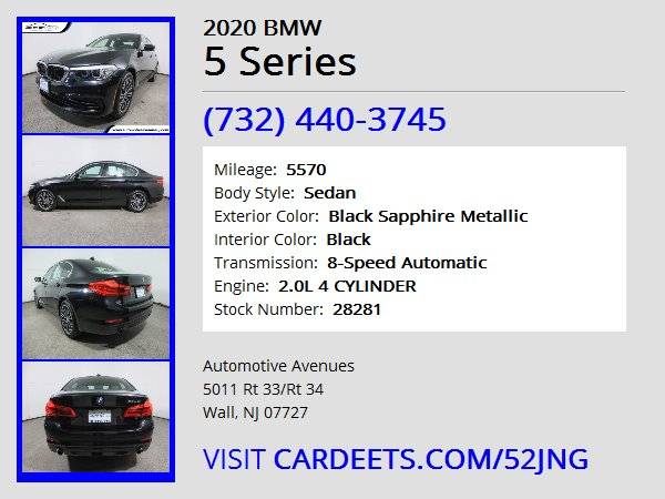2020 BMW 5 Series, Black Sapphire Metallic - - by for sale in Wall, NJ – photo 22