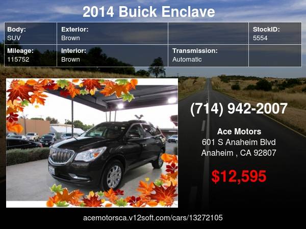 2014 Buick Enclave Leather Sport Utility 4D Easy Financing, All... for sale in Anaheim, CA – photo 24