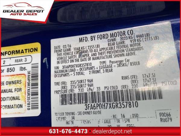 2016 Ford Fusion 4dr Sdn SE FWD - cars & trucks - by dealer -... for sale in Centereach, NY – photo 20