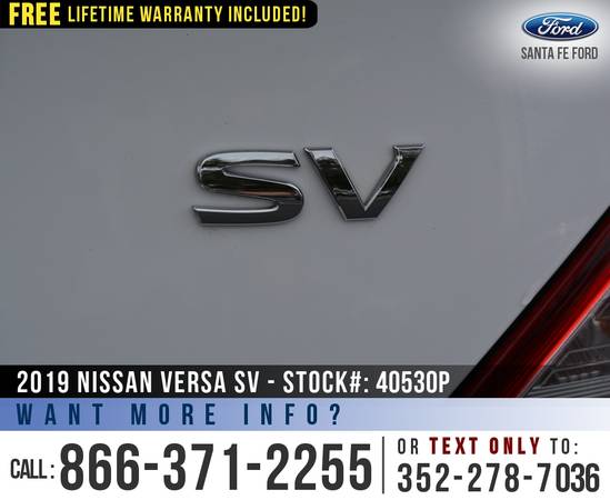 2019 Nissan Versa Sedan SV *** Keyless Entry, Camera, Touchscreen... for sale in Alachua, FL – photo 22