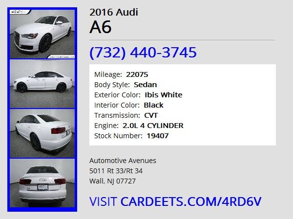 2016 Audi A6, Ibis White for sale in Wall, NJ – photo 22