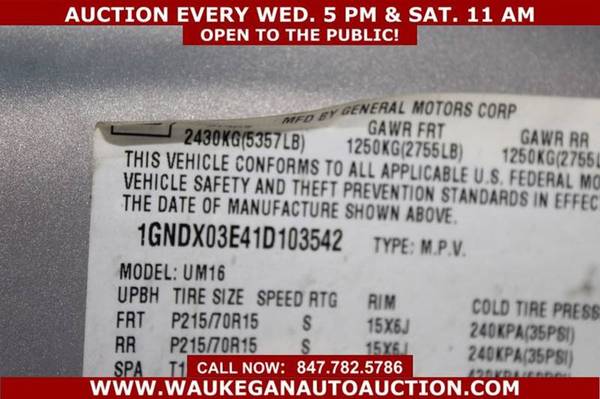 2001 *CHEVROLET/CHEVY* *VENTURE* LS 3.4L V6 3ROW ALLOY CD 103542 for sale in WAUKEGAN, IL – photo 12