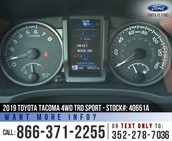 ‘19 Toyota Tacoma 4WD TRD Sport *** Backup Camera, Cruise, 4X4 *** -... for sale in Alachua, FL – photo 11