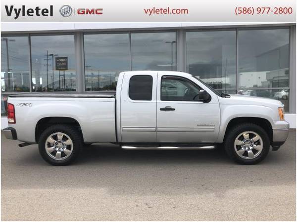2011 GMC Sierra 1500 truck 4WD Ext Cab 143.5 SLE - GMC Pure Silver... for sale in Sterling Heights, MI – photo 2