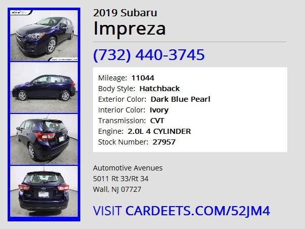 2019 Subaru Impreza, Dark Blue Pearl - - by dealer for sale in Wall, NJ – photo 22