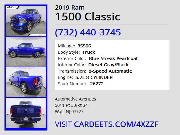 2019 Ram 1500 Classic, Blue Streak Pearlcoat - cars & trucks - by... for sale in Wall, NJ – photo 22