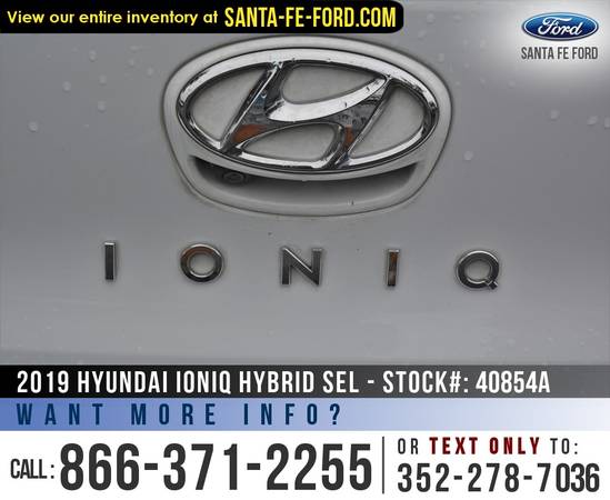 2019 Hyundai Ioniq Hybrid SEL Camera - Cruise - Push To for sale in Alachua, FL – photo 9